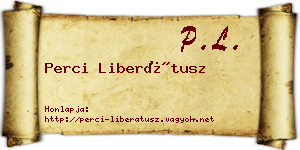 Perci Liberátusz névjegykártya